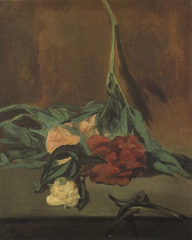  248-Édouard Manet, Peonia Steli e cesoie, 1864-Museo d'Orsay, Parigi 
